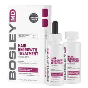 BosleyMD з міноксидилом 2% розчин для відновлення росту волосся у жінок (з піпеткою)