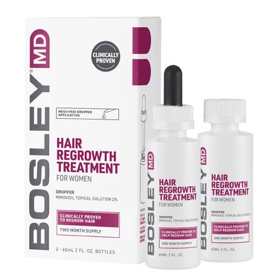 BosleyMD с миноксидилом 2% раствор  для восстановления роста волос у женщин (с пипеткой)