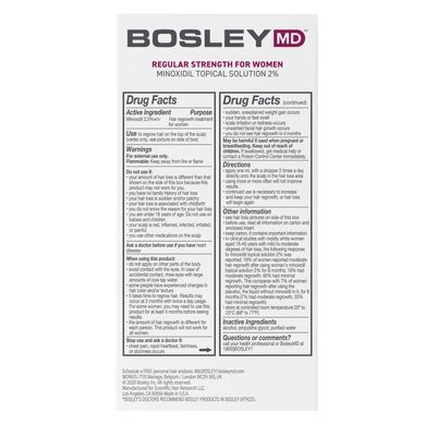 BosleyMD з міноксидилом 2% розчин для відновлення росту волосся у жінок (з піпеткою)